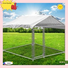 NEW Metal Outdoor Pet Dog Run House Kennel Shade Cage Enclosure w/ Roof Playpen