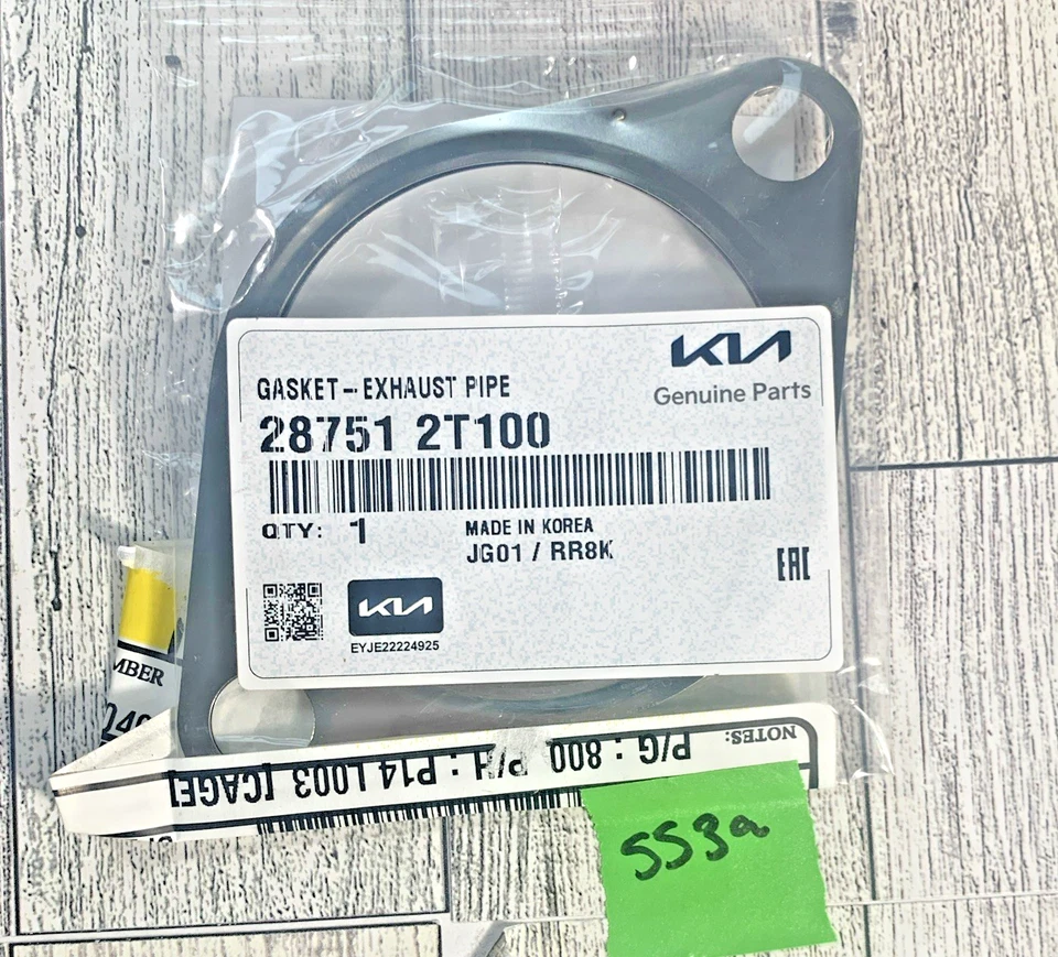 Junta de tubo de escape a convertidor Kia OEM 287512T100 2010-2024 varios modelos Foto 2 de 3