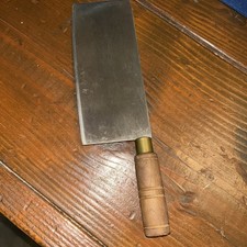 Vintage Chicago Cutlery CC-1 Chinese Chef Knife 8" Cleaver Wood Handle USA Made