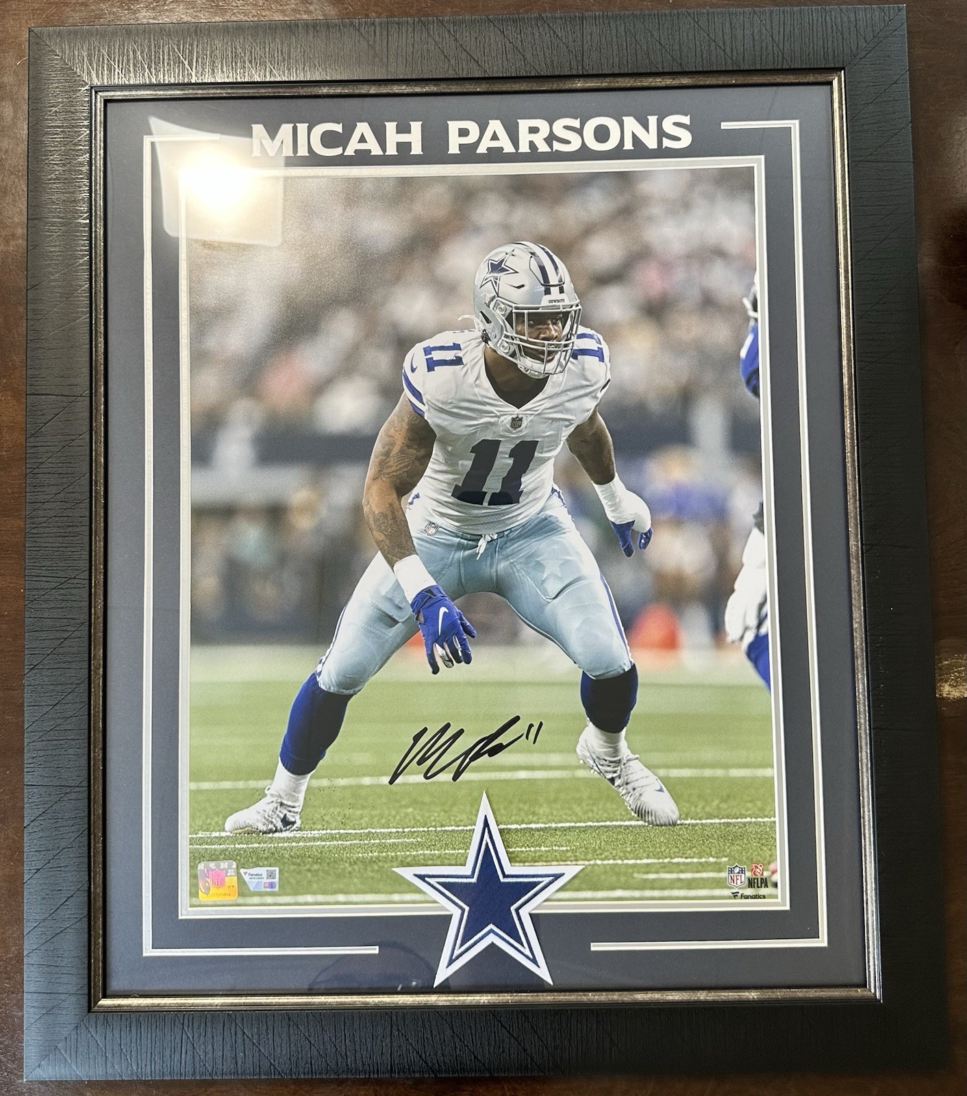 Micah Parsons Autographed Signed Dallas Cowboys 16x20 Framed Photo NFL Memorabilia Fanatics 