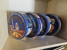 Raro Lotto Contenitori Vuoti Da Collezione Circolari Biscotti Danesi Pezzi 4