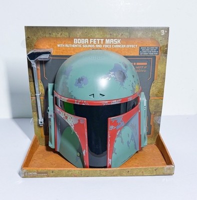 Disney Parks Star Wars Galaxy's Edge Boba Fett Mask Helmet Sounds Voice Changer