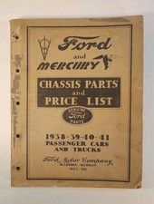 1938-1941 Ford Car Truck Mercury Chassis Parts Catalog Book Manual Orig 1938-1941 Ford Car Truck Mercury Chassis Parts Catalog Book Manual Orig