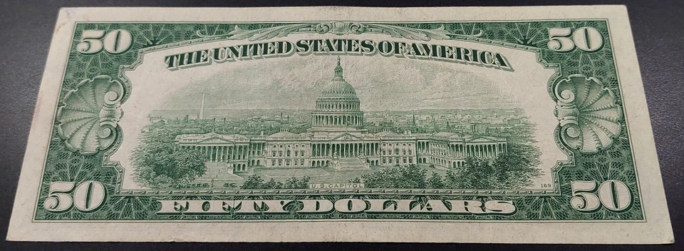 1950 A $50 Federal Reserve Note, New York! AU! Fr# 2108 B. - Image 3 of 4