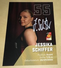 Jessika Schiffer signierte Autogrammkarte DBB Frauen Deutschland Basketball #24