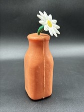 Vintage Toy Milk Bottle Daisy Place Setting Centerpiece Pretend Play Kitchen