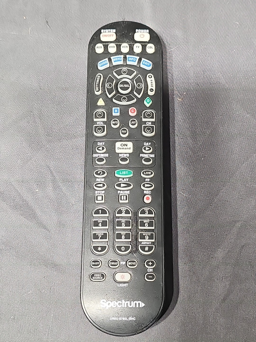Spectrum UR5U-8780L-TWC Cable Box  Remote Control CLIKR-5 Replacement