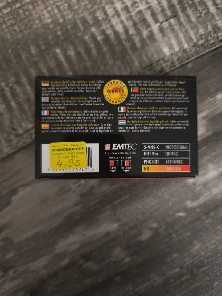 EMTEC HG STANDARD MASTER High Grade VHS C NEU - Bild 3 von 3