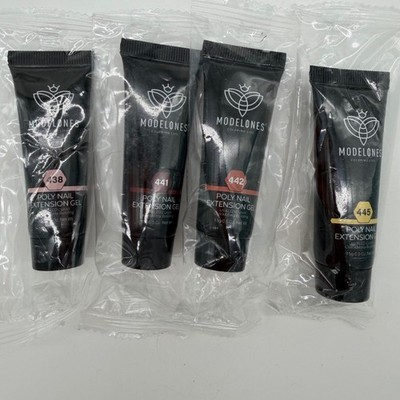 Modelones Poly Nail Extension Gel Lot 4 Colors 438 441 442 445 Builder Gel