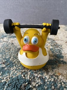 Weightlifter Work Out Rubber Duck, 100% All Natural Rubber Ducks