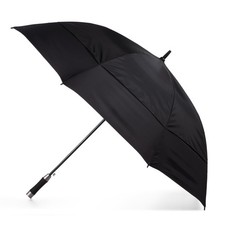 Totes Vented Auto Open Stormbeater Golf Stick Umbrella With SunGuard  Black