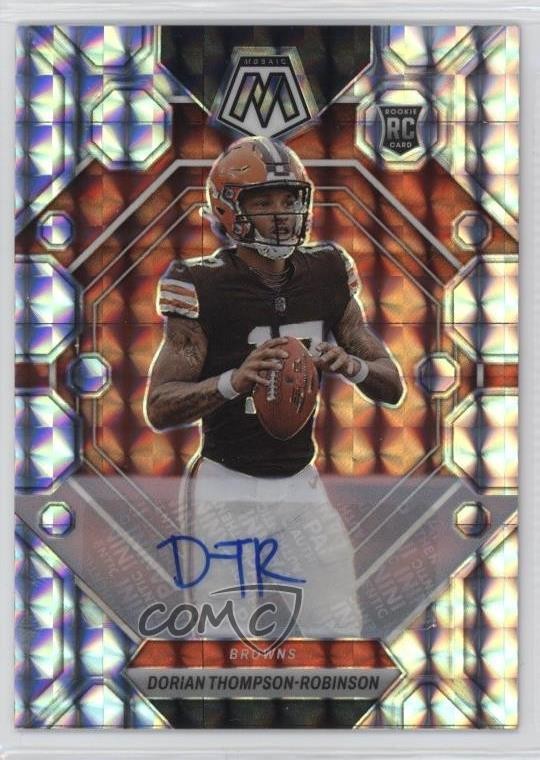 2023 Panini Mosaic Rookies Prizm Dorian Thompson-Robinson #316 Rookie Auto RC
