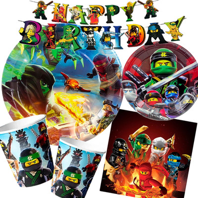 LEGO Ninja Kindergeburtstag Ninjago Party Set Deko Teller Geschirrset 