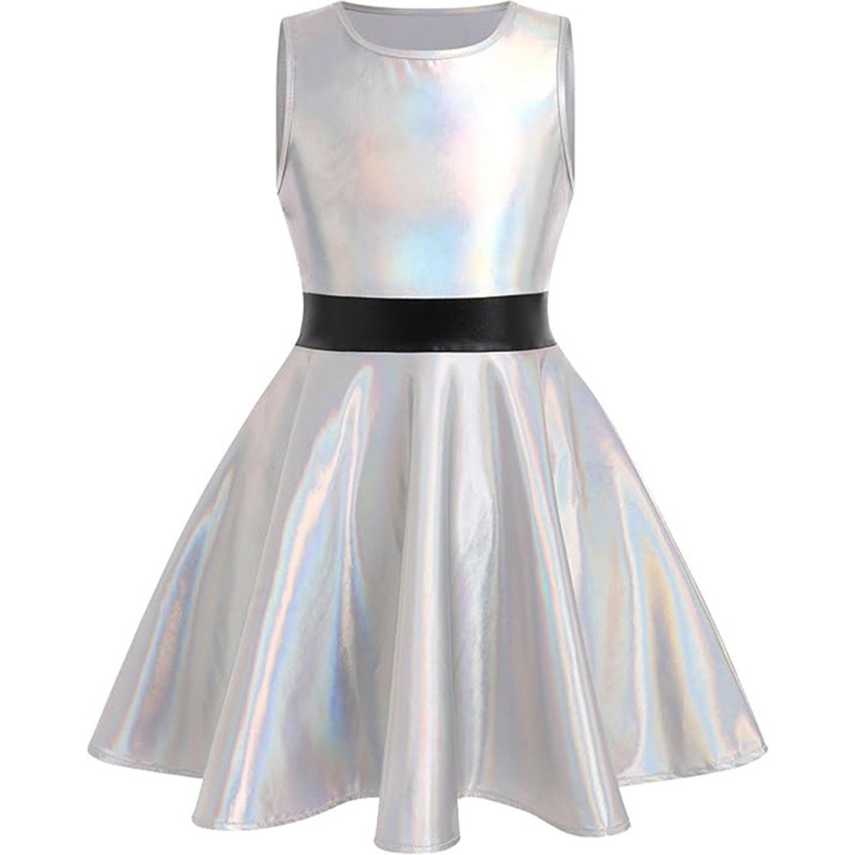 knee length dresses for ladies Johnathan Kayne 2094 Size 2 Iridescent Royal Metallic Prom Dress Plunging Neckline Holographic