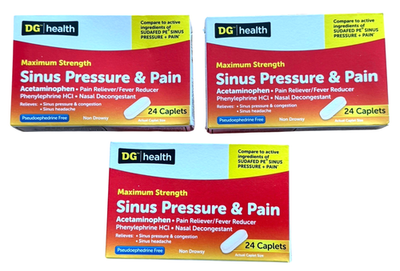 #ad 3 Pack Sinus Pressure amp; Pain Non Drowsy Formula 3x 24 Caplets 72 Ex: 6 28 $23.99
