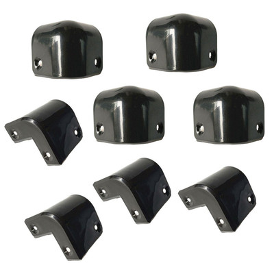 Schwarz Kunststoff Gitarrenverst?rker Schrank Ecke Schutz 4er Set vorne und 4 h