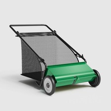 26" Manual Push Lawn Sweeper Leaf Sweeper with 7 Cu. Ft. Hopper for Garden Lawn