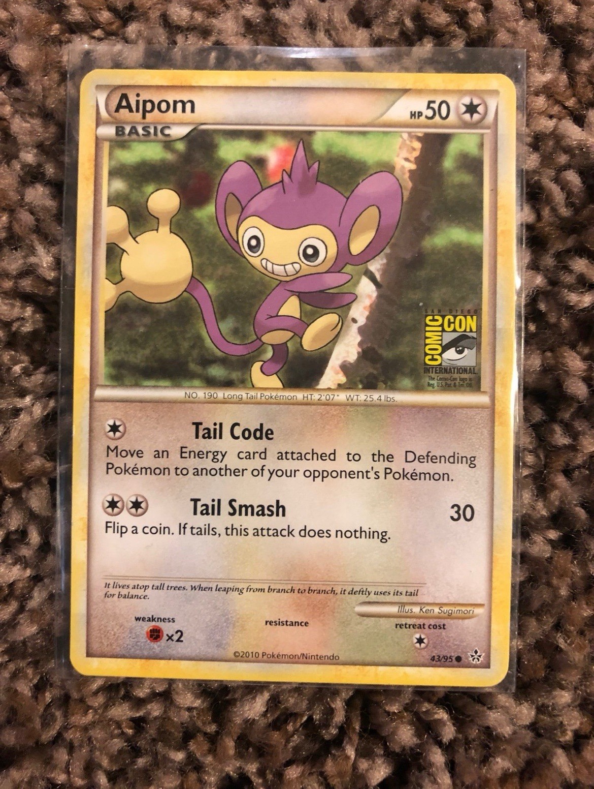 Pokemon Aipom 43/95 SDCC San Diego Comic Con Promo Near Mint!!