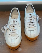 Nike Cortez white Sail Salsa Gum Leather Trainers UK 5.5 with Swoosh Logo