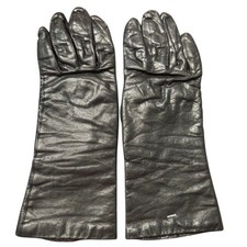 Genuine Leather Gloves Black Size S Made in Japan Elegant Opera Length