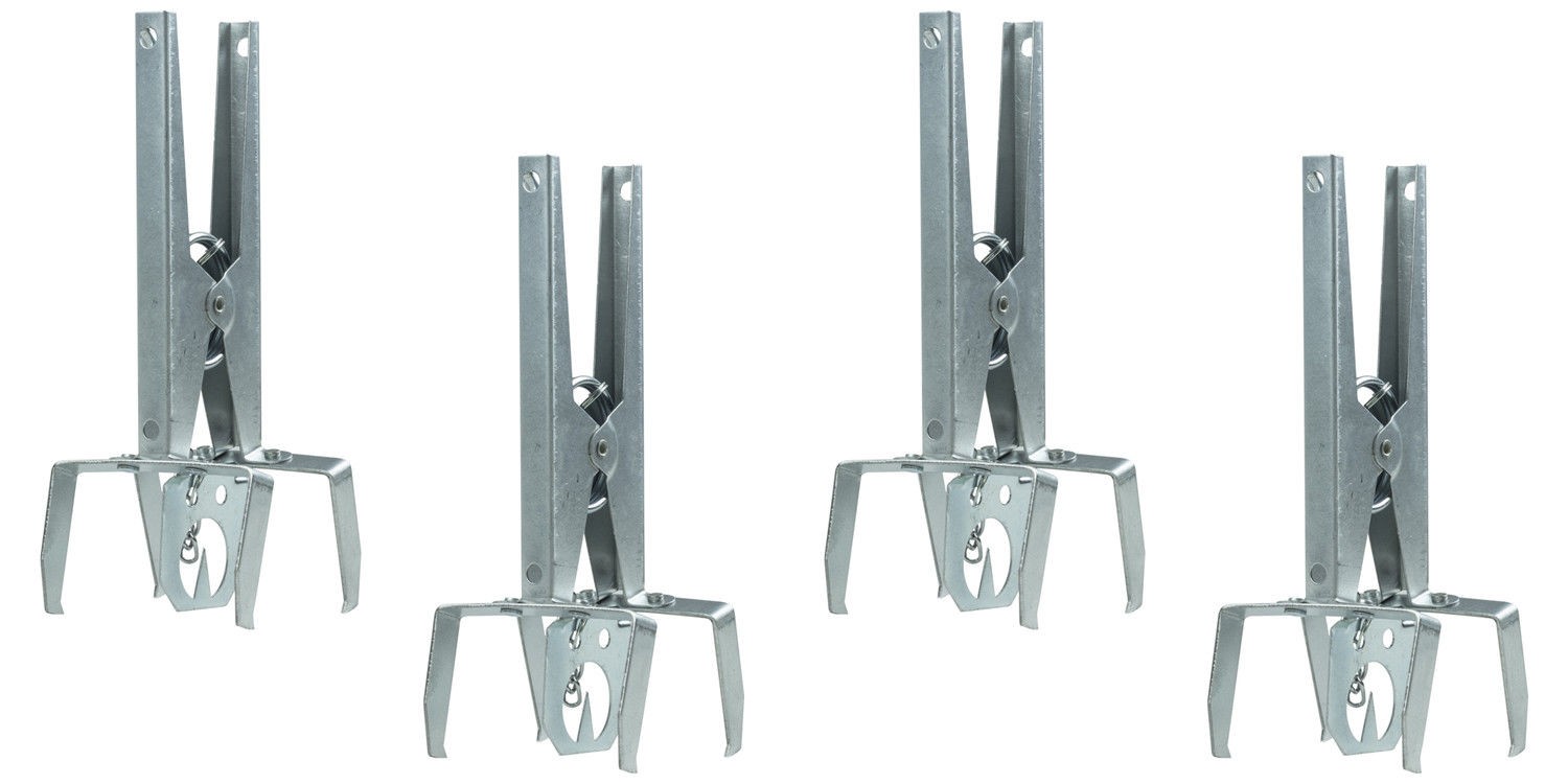 4 Pack of Woodside Heavy Duty Mole Claw Scissor Traps Fast Humane Kill
