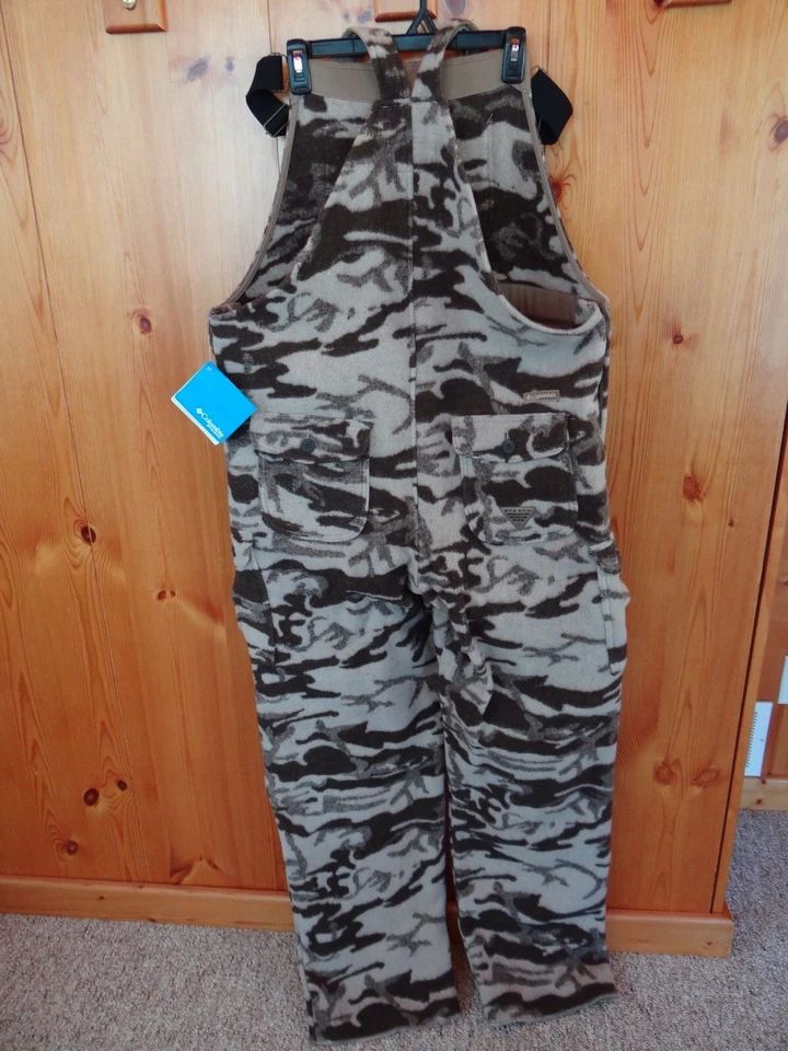  Columbia Gallatin Range Wool Bib Size L Snow Camo Overalls - Image 2 of 4