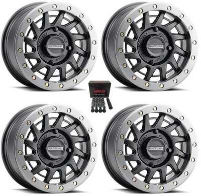 Raceline Squad Beadlock 15'' Wheels/Rims Black +38mm Can-Am Renegade Outlander(4)