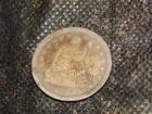 1843 Seated Liberty Quarter Near Good G/AG+ Coin  ungraded/uncertiofied