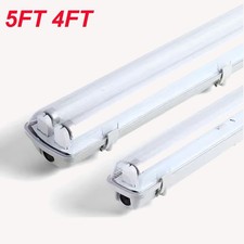 4FT 5FT IP65 LED Strip Lights Batten Tube Light Office Shop Garage Ceiling Lamp