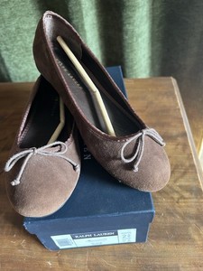 Beautiful Ralph Lauren Brown Suede Girls Shoes Size 2 1/2