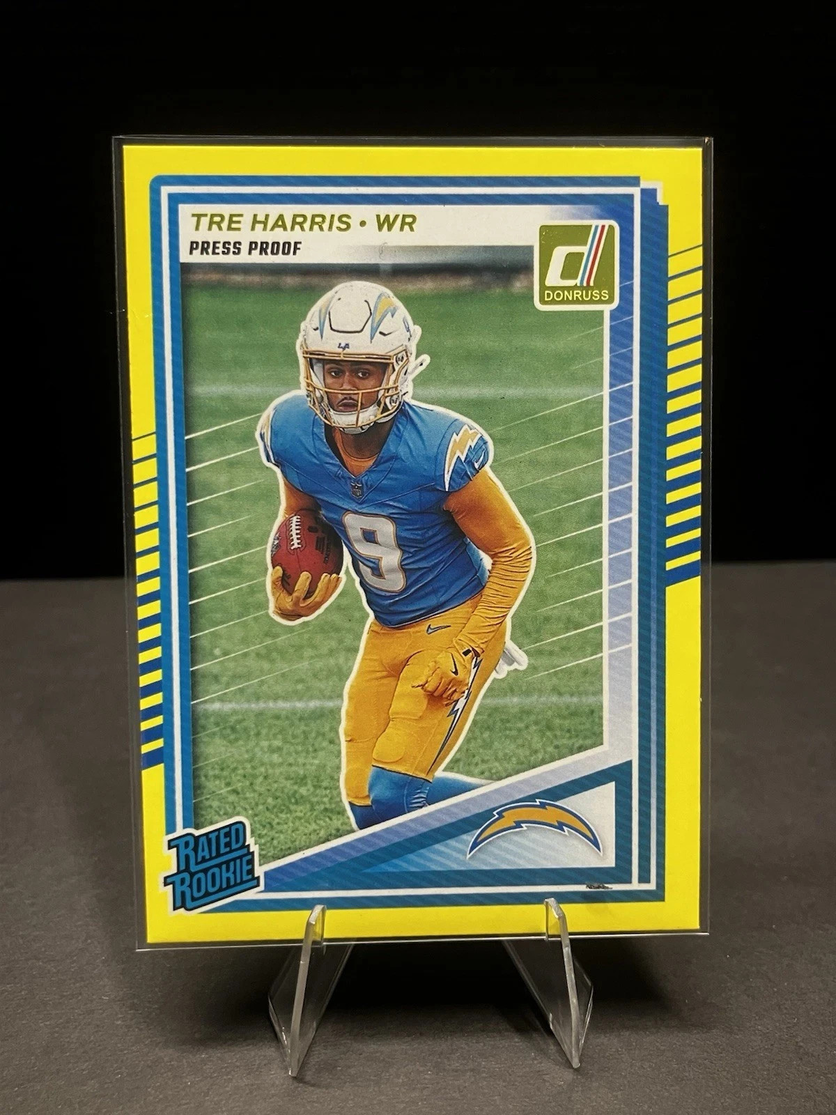 2025 Panini Donruss Tre Harris Yellow Press Proof Rated Rookie #329