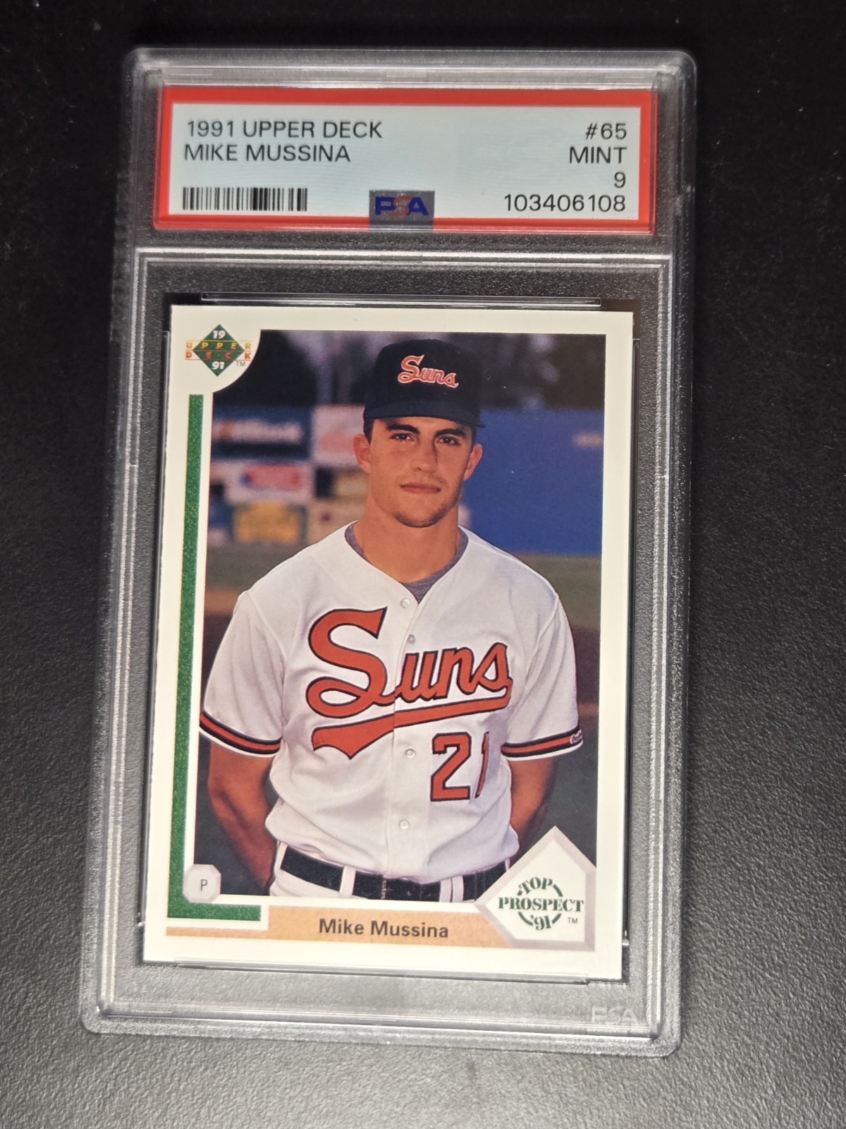 1991 UPPER DECK MIKE MUSSINA RC #65 PSA 9 NICE CARD!!!