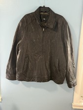 Vintage Calvin Klein Genuine Leather Jacket Dark Black Men s Size XXL
