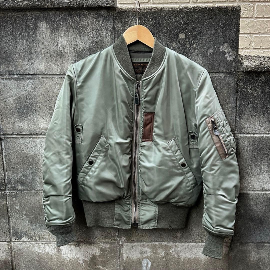 The Real McCoy's, The REAL McCOY'S MA-1 Flight Jacket Khaki Size XS Vintage MIL-J-8279 #FJ ABA