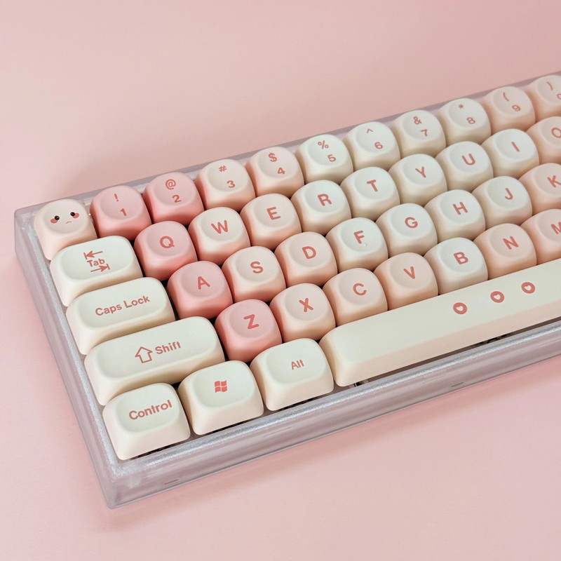 Cat Ear Shape MOA Keycaps Pink Purple Yellow PBT Custom Mechanical Keyboard Keys