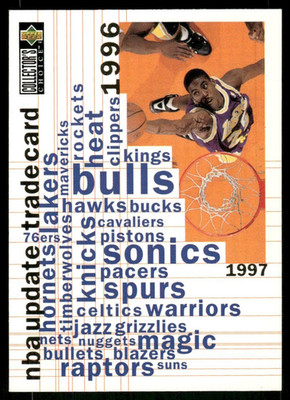 1996-97 UD Collector's Choice #TUC NBA Update Redemption Lakers basketball card