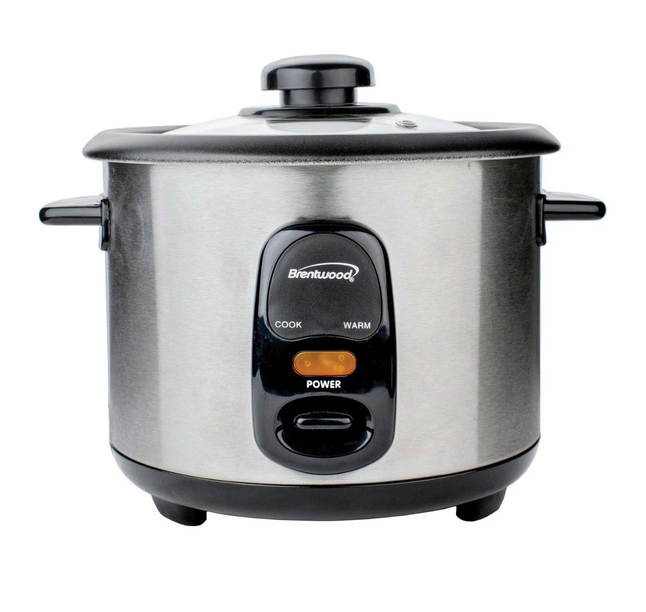 BRENTWOOD&reg; Electric Rice Cooker 8 Cup Uncooked 16 Cup Cooked Stainless