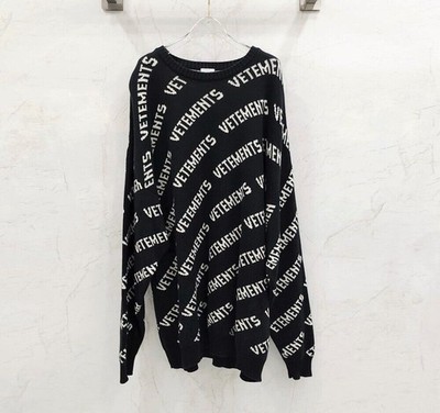 vetements Multi-Logo Oversized Sweater Knit 132977669