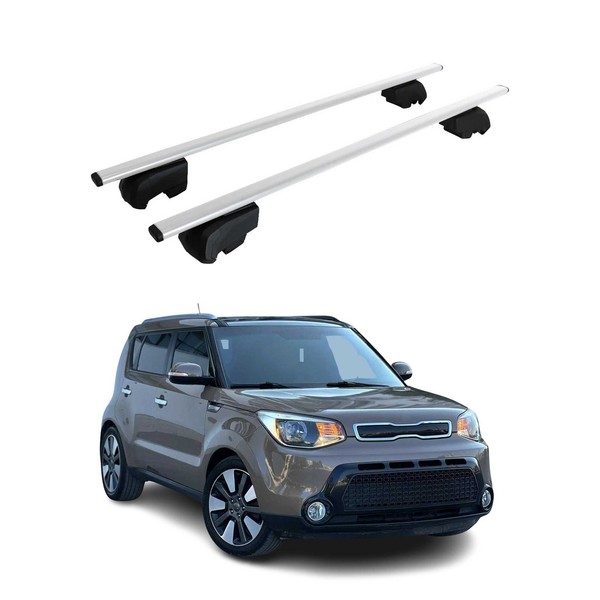 DachträGer GepäCkträGer FüR Kia Soul PS 2013-2019 GrundträGer ABE Silber 2X-image