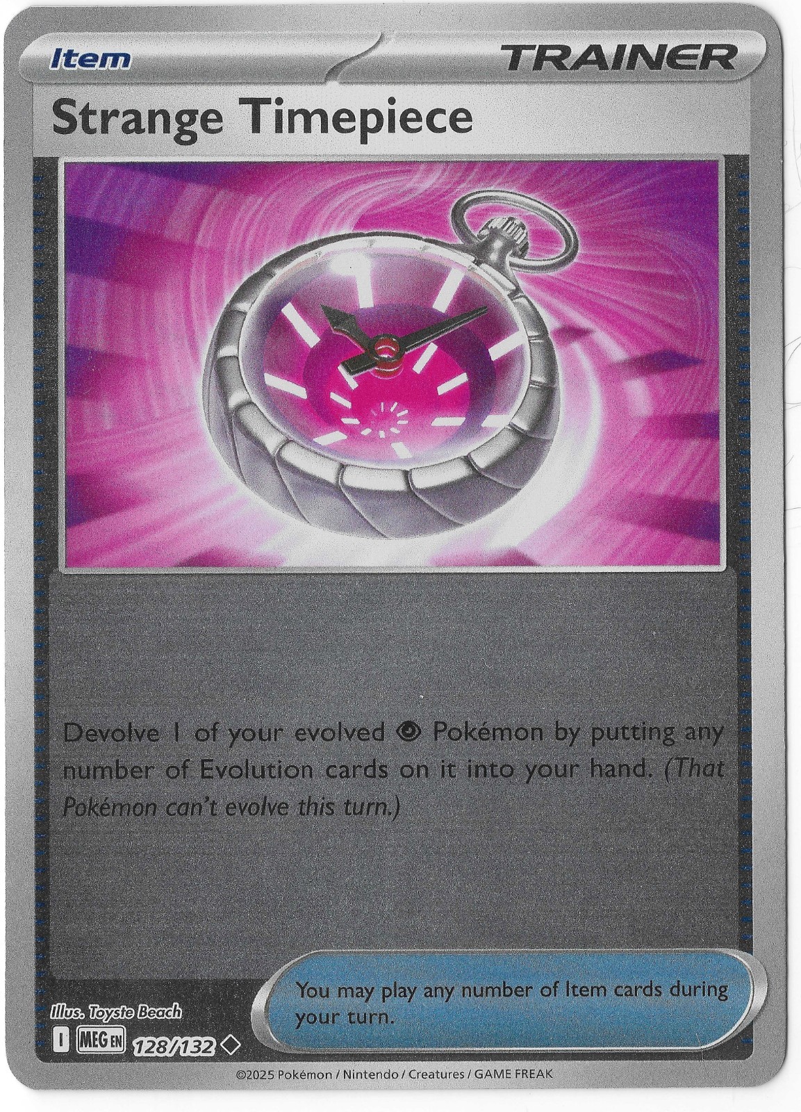 Strange Timepiece Reverse Holo Uncommon ME01: Mega Evolution 128/132 NM