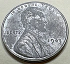 1943 Steel Lincoln Wheat Cent Penny 8510N