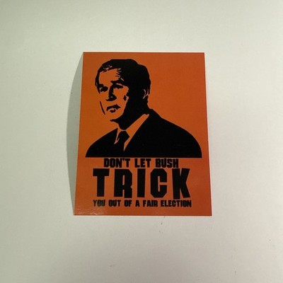 Vintage 2004 George W. Bush / John Kerry Halloween Election Flyer Two Sided