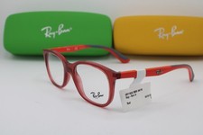 NEW RAY-BAN JUNIOR RB 1604 3866 CLEAR RED GREY AUTHENTIC EYEGLASSES 44-16