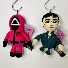 Netflix Squid Game 9" Plush Stuffed Pink Guard Soldier Player 456 Lot of 2 NWT