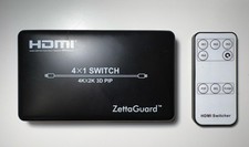 HDMI 4x1 Quad Multi-Viewer with Seamless Switcher Black With Cords And Remote