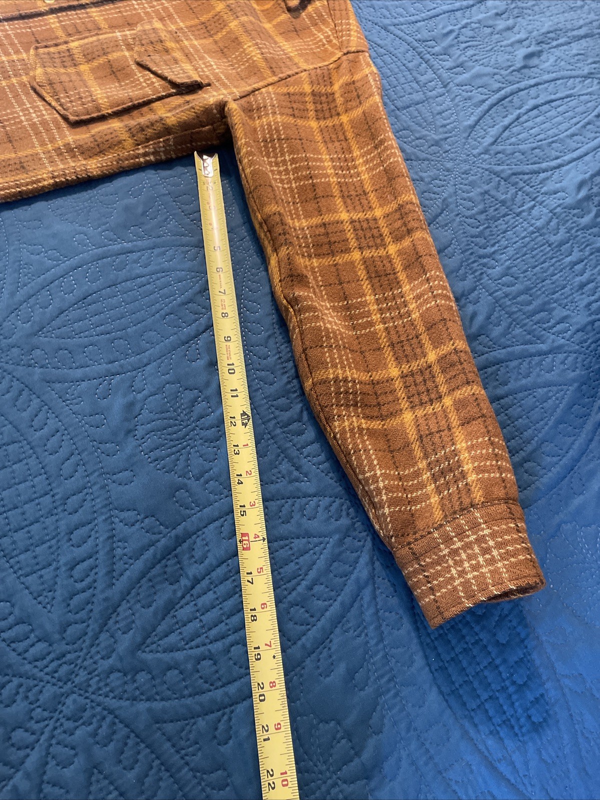 Pendleton Wool Shirt Long Sleeve Medium Gold Brow… - image 16