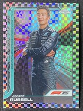 George Russell 2025 Topps Chrome Formula 1 F1 Drivers Checkered Flag Base #7