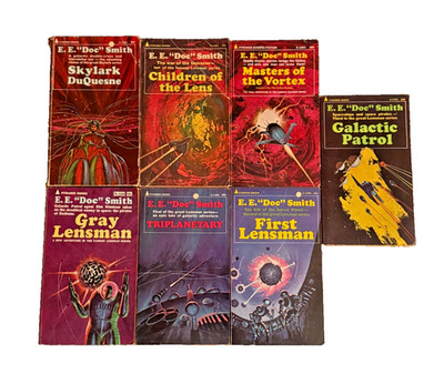 E.E. Doc Smith Lensman Skylark Series Lot 7 Vintage Pyramid Sci-Fi 1960s Pulps