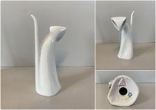 Royal Dux DESIGN Jaroslav Jezek BOHEMIA WHITE PORCELAIN FIGURINE CAT FIGURE