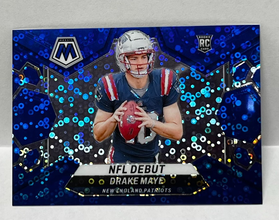 2024 MOSAIC DRAKE MAYE BLUE DISCO NO HUDDLE RC #273 /75-PATRIOTS